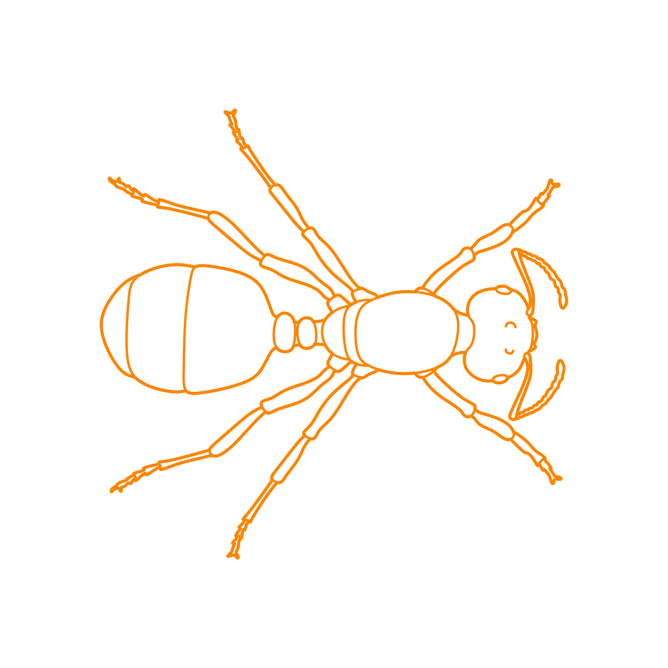 Animals Insects Black Garden Ant Svg Line Art Free Vectors